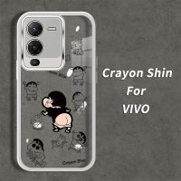 【2in1 】เคส VIVO V27 5G ลายดินสอสีใส V27Pro V27e เคสใส่โทรศัพท์ด้วยฟิล์มเลนส์ V25Pro/V23/V23E/V20Pro ดีไซน์ กระเป๋าใส่กล้อง X90