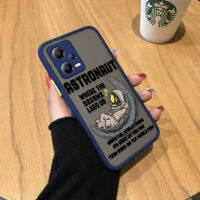 เคส Hppcase สำหรับ Xiaomi Redmi Note 12 5G Xiaomi Poco X5 5G ลายการ์ตูนนักบินอวกาศมีน้ำค้างแข็งโปร่งใสขอบเคสนิ่มใส่โทรศัพท์เคสแข็งคลุมทั้งหมดป้องกันกล้อง