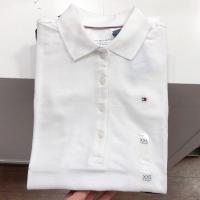 Original purchase Tommy Tommy summer short-sleeved POLO shirt womens T-shirt 4 buttons solid color thin business casual bottoming shirt