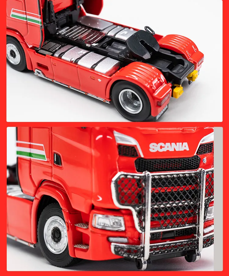 Kengfai 1:64 Scania S730 Double Deck Gull Wing Tow Truck Diecast Modelo De  Ximia de Carro Modelo de Simulação de Alusão de Automóveis