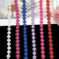 2-15 Yards 1.2cm Embroidery Trim Applique Fabric Polyester Trimming Sewing Crafts Accessories