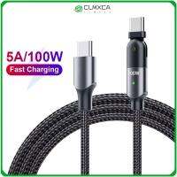 สายดาต้าโทรศัพท์มือถือ QC3.0 CLMXCA ที่ชาร์จไฟรวดเร็ว USB QC4.0 C To Type-C PD 100W การหมุน ° 180