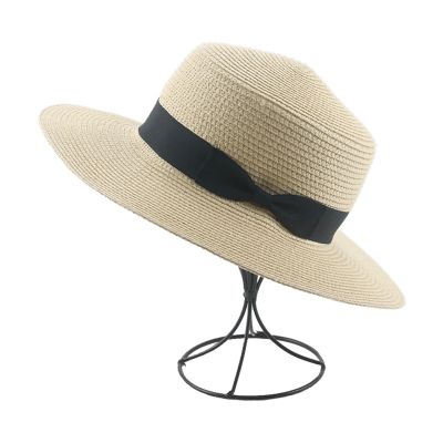 หมวกสำหรับหมวกผู้หญิงหมวกชายหาดหมวกฤดูร้อน Sun หมวกโบว์ Casual Panamas ผู้หญิงหมวกชายหาด шляпа Женская