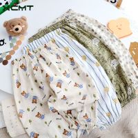 Spot parcel post New Printed Baby Thin Bloomers Cotton Linen Boys Anti-Mosquito Pants Womens Child Air Conditioner Pants Baby Summer Trousers