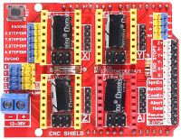 CNC Shield Expansion Board V3.0 + 4 ชิ้น A4988 Stepper Motor Driver สำหรับช่างแกะสลัก 3D เครื่องพิมพ์ DC 12V ถึง 36V