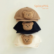 Mũ cho bé 0-3 tuổi style Hàn Quốc hoạ tiết gấu cực xinh