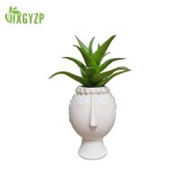 HXGYZP New Creative Face Flower Pot Succulents Artificial Plants Cute Head Planter Home Indoor Decoration Fake Plant Potted