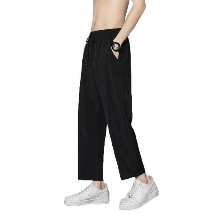 ice-silk-trousers-mens-summer-thin-sports-air-conditioning-pants-breathable-quick-dry-cool-straight-trousers-casual-suit-pants