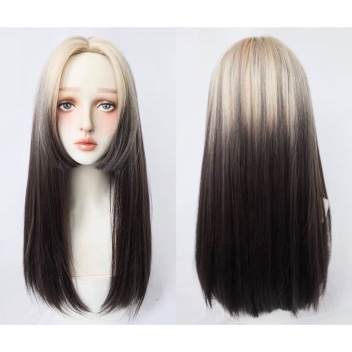 Full Wig Korean Bonding Tanpa Poni Hime Cut Lazada Indonesia