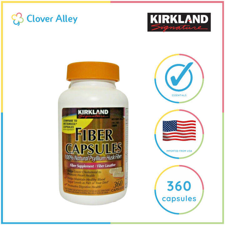 Kirkland Natural Psyllium Fiber, 360 capsules Lazada PH