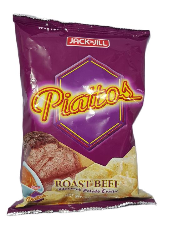 Jack N Jill Piattos Roast Beef Flavored Potato Chips Pack Of 6 Pieces X 85 Grams Lazada Ph 