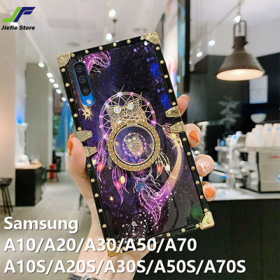JieFie เคสโทรศัพท์สำหรับ Samsung Galaxy A10S / A10 / A20S / A20 / A30S / A30 / A50S / A50 / A70S / A70 Starry Sky โมบายกระดิ่งลมหรูหราซิลิโคนรูปสี่เหลี่ยมกันกระแทกฝาหลัง
