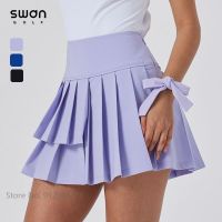 SG New Korean Women Golf Sportswear Summer Ladies Skirt High Waist Slim Skorts Anti-light Pleated Culottes Casual Pantskirt Quick-dry Bottoms