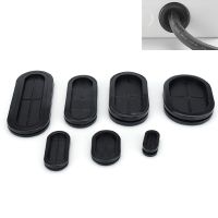 10pc Black Oval rubber wire grommet 25mm Groove gasket sheet Electric box inlet outlet seal ring Dust plug cover cable protector