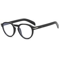 {Paopao glasses} Tony Stark Luxe Anti Blue Light Glasses 2022 Brand Designer High Quality Beckham Round Computer Glasses Fashion Reading Glasses