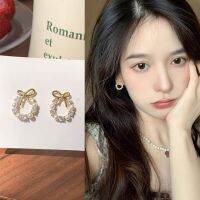 lovemango  ต่างหูดอกไม้ ต่างหูมุก อินเทรนด์ใหม่เกาหลี 925 เงินเข็มต่างหูflower earrings  new trendy pearl earrings Korean 925 silver needle earrings