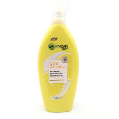 Garnier body light complete 400 ml การ์นิเย่ บอดี้ ไลท์ คอมพลีท ไวท์เทนนิ่ง มอยซ์เจอไรซิ่ง เซรั่ม มิลค์ โลชั่นทาผิว 0980