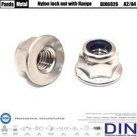 () 304/316 Stainless Steel Flange Hexagon Nilon Nut DIN6926 Flange Nilon Nut Bahasa Jerman Standar Industri A2A4 / M4M5M6M8M10