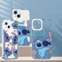 [Quick Delivery] การ์ตูน Lilo Amp; Stitch เคสโทรศัพท์สำหรับ Iphone 14 12 13 Mini 11 Pro Max Xs XR 7 8 Plus โปร่งใส Fine Hole Soft Cover 2022