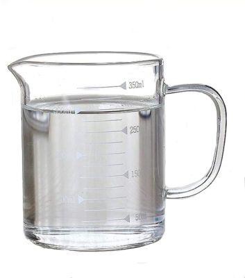 ถ้วยตวง 350 ml แก้วโบโรซิลิเกต สำหรับการดื่มการปรุงอาหารการวัดและอื่น ๆ
