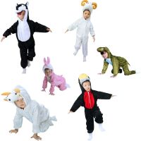 Halloween Party Children Cosplay Animal Jumpsuit Costumes Kids Cos Black Wolf Goat Ladybug Pink Rabbit Sheep Snake Onesies Siame