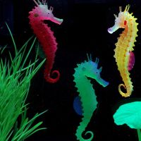 Environmental and friendly Luminous Sea Horse Hippocampus Underwater Lights Aquarium silicone Fish Tank Decoration Glowing