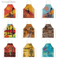 ✇▽ 1Pcs Abstract African Woman Pattern Kitchen Sleeveless Aprons Pinafore Bibs Women Cleaning Apron Home Cooking Pinafores Fartuch