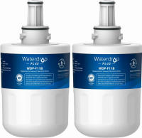 Waterdrop Plus DA29-00003G NSF 401&amp;53&amp;42 Certified Refrigerator Water Filter, Replacement for Samsung DA29-00003G, DA29-00003B, DA29-00003A, Aqua-Pure Plus, HAFCU1, 2 Filters