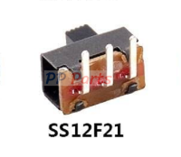 สวิทช์ Slide switch เลื่อน Toggle switch 3 ขา ขนาด 5.8x10.5mm #สวิทช์เลื่อน(3ขา,SS12F21) (1 ตัว)