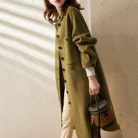 Kayleigh ฤดูใบไม้ร่วงและฤดูหนาวใหม่อารมณ์ Tweed Coat ผู้หญิงบาง Single-Breasted แขนยาว Midi Coat หญิง Outwear