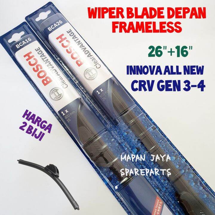 WIPER BLADE DEPAN HONDA CRV GEN 3 GEN 4 INNOVA ALL NEW FRAMELESS BOSCH Lazada Indonesia