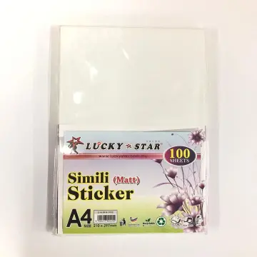 A4 Sticker Paper Label 10's - Cyber Colour
