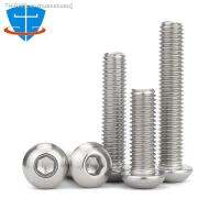 ♝❁❖ DIN7380 M2 M3 M4 M5 M6 M8 M10 M12 304 Stainless Steel Round Pan Head Hex Hexagon Socket Screw Mushroom Button Head Allen Bolts