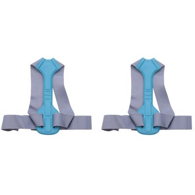 2X Unisex Back Posture Corrector Clavicle Spine Back Shoulder Support Belt(M)