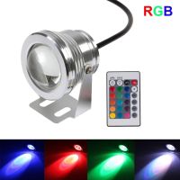 DSFVE กระจกนูน RGB โคมไฟน้ำพุสีควบคุมไฟพร้อมรีโมทใต้น้ำปรับได้กันน้ำ RGB โคมไฟบ่อสวน