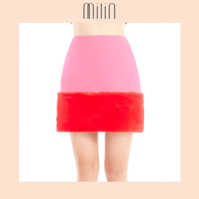 [MILIN] Faux fur A line mini skirt กระโปรงสั้นทรงเอแต่งชายเฟอร์ / Sumptuous Skirt