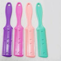 1Set Professional Hair Razor Comb Trimmer Double Sided Hair Cutting Comb Thinner Scissors Tool Barber Cutter With Metal Shaper