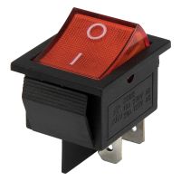 Special Offers 5Pcs / Lot KCD7-201N Perforate 26 X 22 Mm 4 Pin ON - OFF Boat Rocker Switch Power Switch With 220V Light KCD2