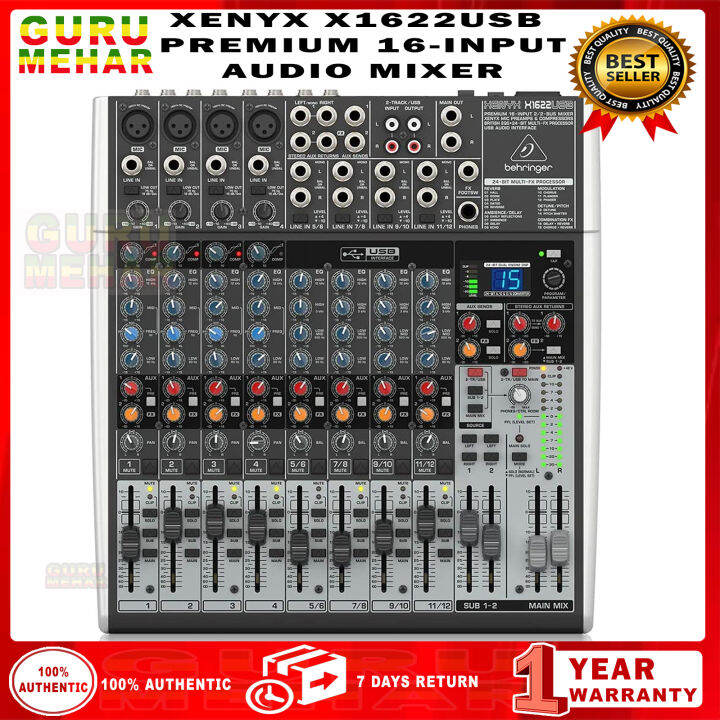 Behringer Xenyx X1622USB Premium 16Input 2/2Bus Mixer with USB/Audio