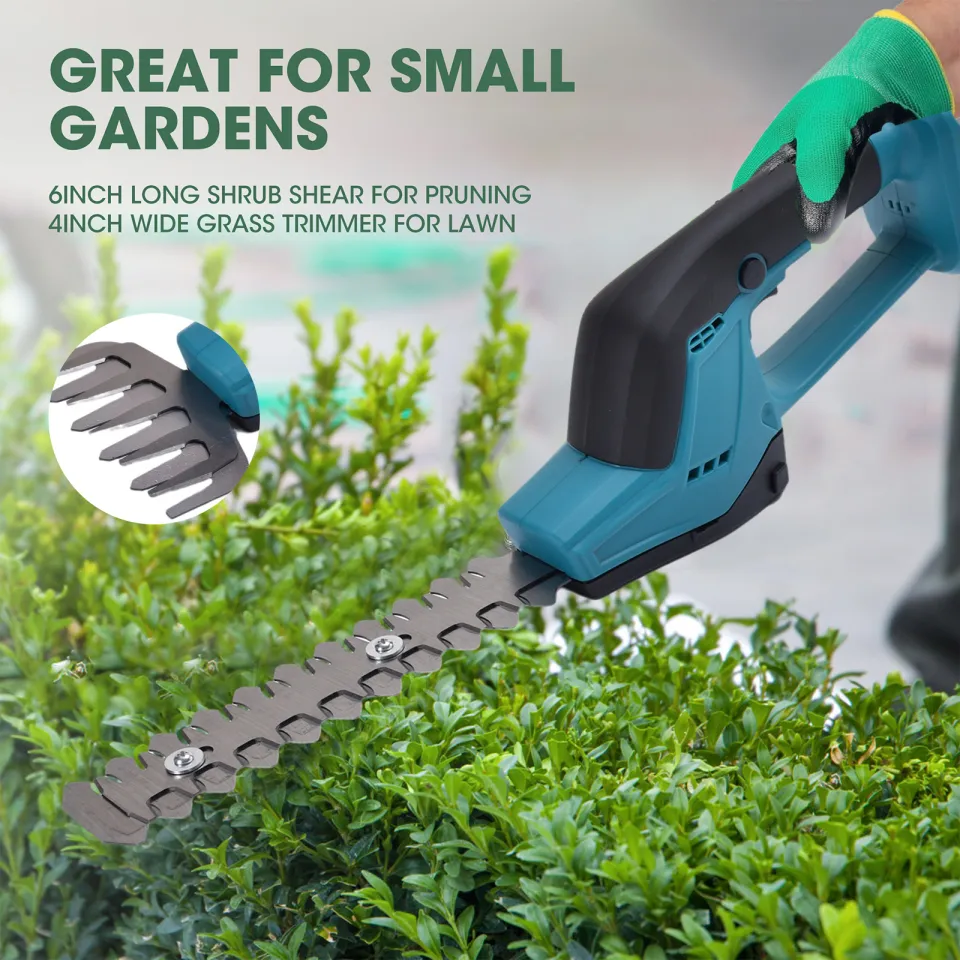 2 in 1 Cordless Hedge Trimmer Electric Grass Trimmer Pruning Saw