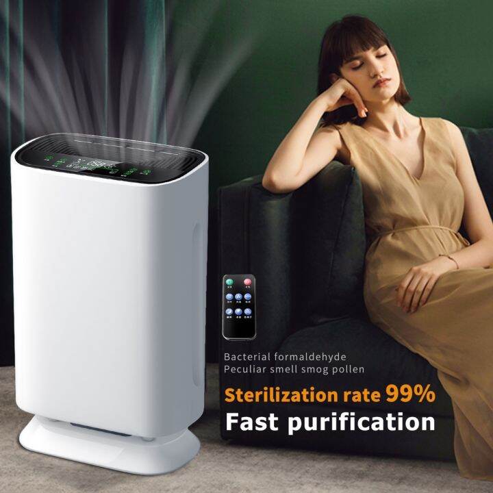 Air purifier LCD display HEPA high efficiency filter household ...