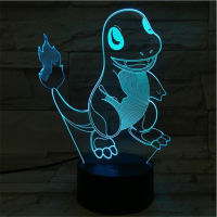 Pokemon Charizard Eevee Anime Figures 3D Led Night Light Color Changing Model Action Logo Lampara Collection Brinquedos Figma