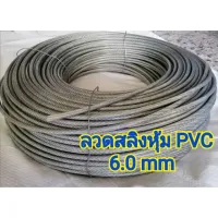 ( Promotion+++) คุ้มที่สุด สลิงหุ้มพีวีซี ลวดสลิงหุ้มpvc Ø 6.0 mm x ยาว 10 m / 20 m /50 m สลิงหุ้มปลอกpvc ลวดสลิงหุ้มพลาสติกใส ราคาดี กาว กาว ร้อน กาว อี พ็ อก ซี่ กาว ซิ ลิ โคน