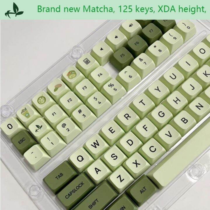 125-keys-pbt-keycaps-set-novelty-matcha-keycaps-dye-sublimation-xda-profile-formx-switches-mechanical-keyboard-keypad