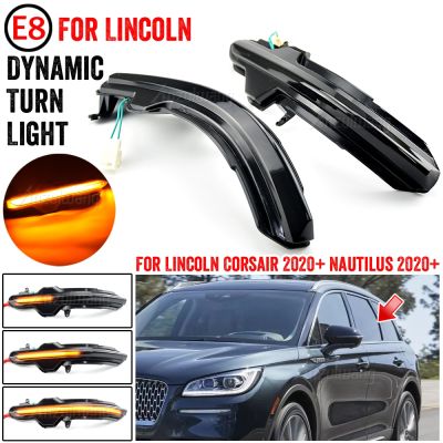 2Pcs Dynamic LED Blinker Indicator Car Rear View Mirror Turn Light Signal Lamp Repeater For Lincoln Corsair Nautilus 2020 2021