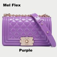 Jelly Melissa Club Women Bag 2021 New Small Square Bag Single Shoulder Diagonal Bag Small Wind Rhombic Chain Handba