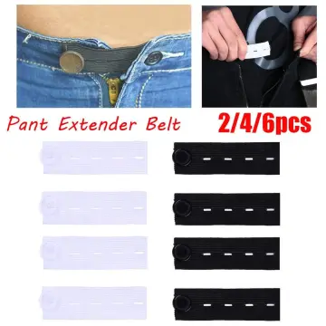 Jeans Pant Extender Belt Waist Band Button With Hooks For Tight Trousers  Skirts