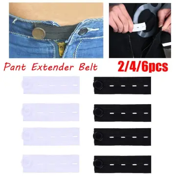 Jeans Pant Extender Belt Waist Band Button With Hooks For Tight