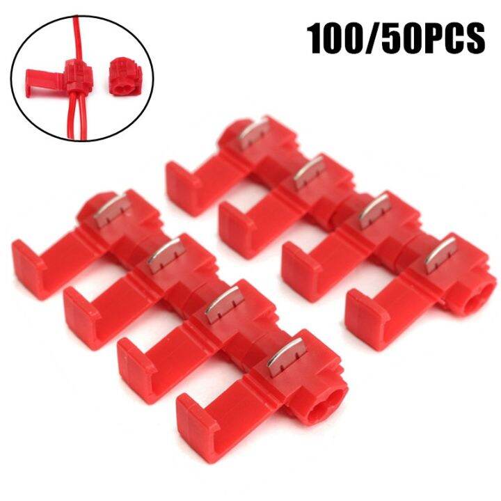 100/50PCS Scotch Lock Crimp Terminals Electrical Cable Connectors Fast