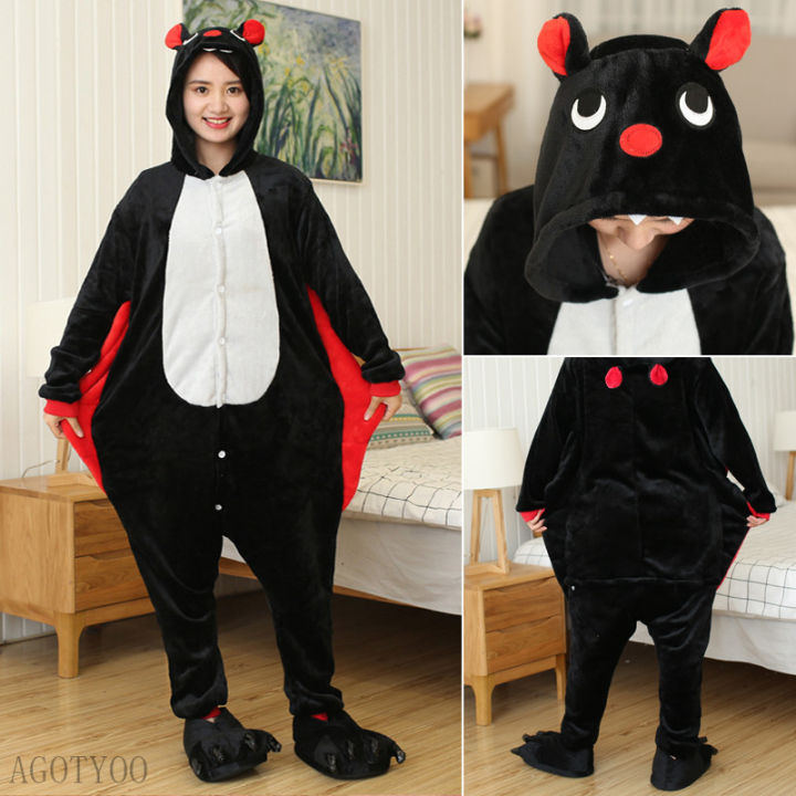 ฤดูหนาวผู้ใหญ่สัตว์ไดโนเสาร์-onesies-ผู้หญิงผู้ชายชุดนอน-kigurumi-ตะเข็บแพนด้า-pikachu-สัตว์การ์ตูนเครื่องแต่งกายเหมาะสมชุดนอน